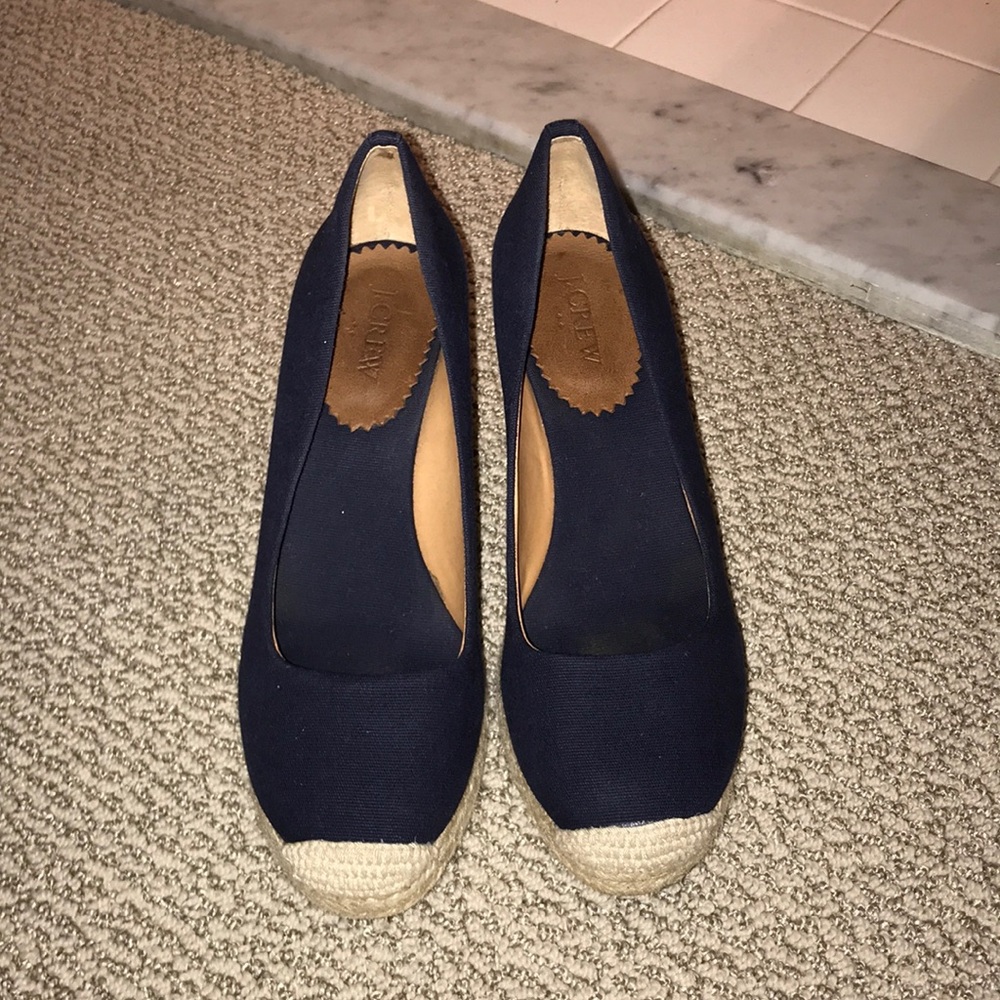 J Crew Blue Espadrilles
